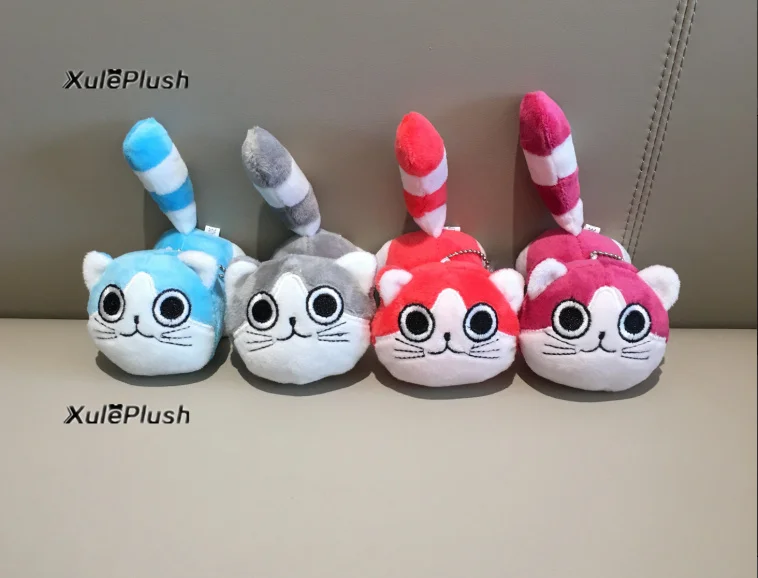 

4Colors, For Choice - 9CM BIG Tail Cat Stuffed Animal Plush TOY , Key chain pendant Kid's Gift Plush Toy Doll