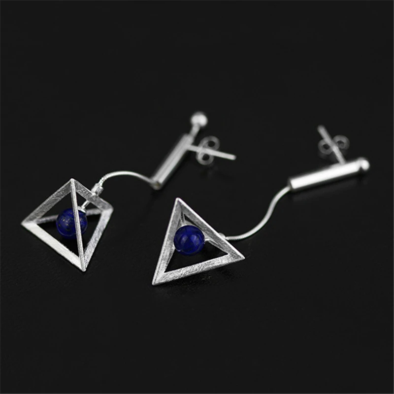 Lotus Fun Real 925 Sterling Silver Natural Original Handmade Fine Jewelry Creative Lamps Dangle Earrings for Women Brincos