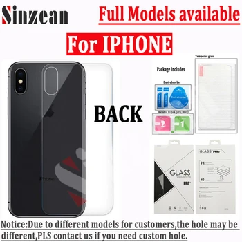 

Sinzean 200pcs Back Tempered Glass For IPHONE 11 Pro/XS MAX/XR 2.5D clear Back Screen Protector Film For IPHONE 78 Plus/4s/5s/6s