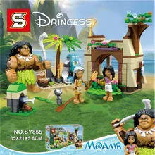 SY855 Princess boneca moana Island Adventure Building Blocks Classic for Kids Model Toys Vaiana Moana Compatible