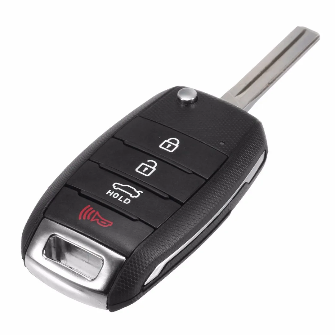 

Auto Replacement Parts 1x 4 Buttons Remote Car Key High Quality Auto Uncut Car Key For KIA Sorento Soul Optima Carens Sportage