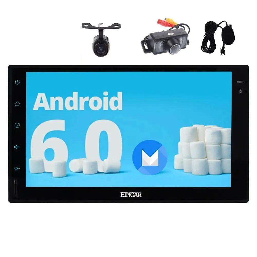 Android 6.0 7 inch Double 2 din Car Stereo 1080p GPS Navigation Autoradio Bluetooth Front&Reverse Camera Headunit Wifi USB/SD