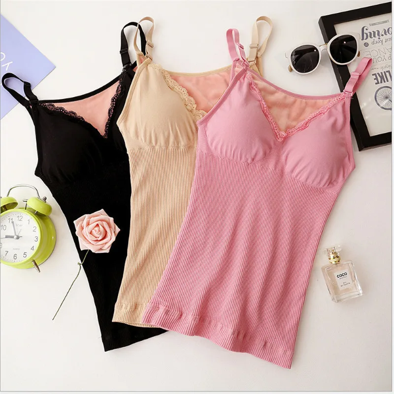 

2019 new Fashion Double Thickening Thickened Underwear Autumn Winter Bottoming Seamless Suspenders Women Vest