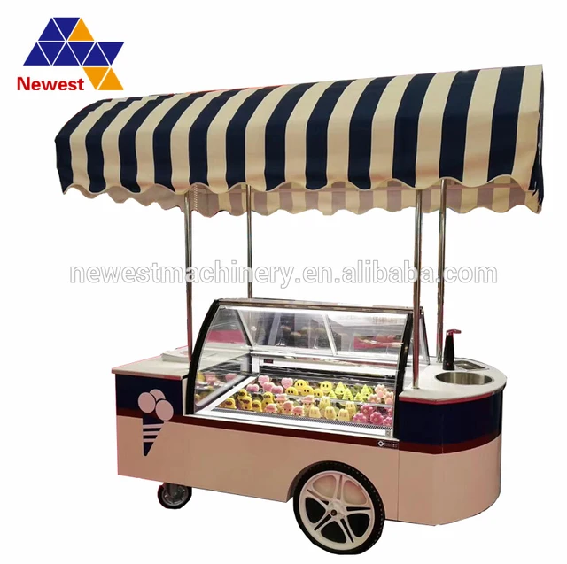 New deisgn french fries food truck/fry ice cream roll cart/cart ice