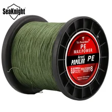Рыболовная леска SeaKnight Tri-Poseidon 1000 м, 8 нитей, плетеная PE рыболовная веревка, 20-100 фунтов, мультифиламентная рыболовная леска