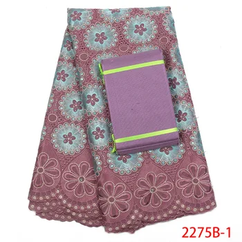 

African Dry Lace Fabric High Quality Swiss Voile Lace Fabric For Women Embroidery African Swiss Lace Fabric Stones PGC2275B-2