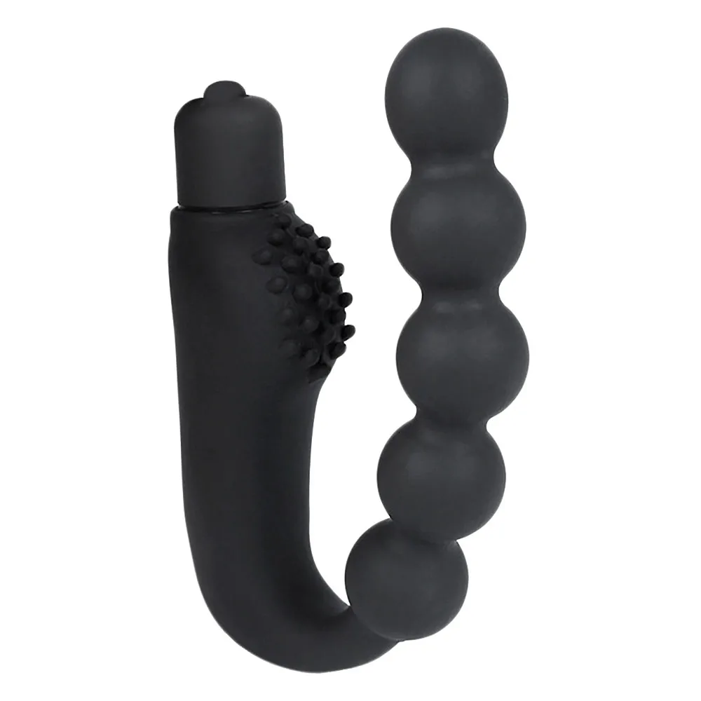 

Black Silicone Battery Powered 10 Speed Bead Butt Plug Vibration Massager