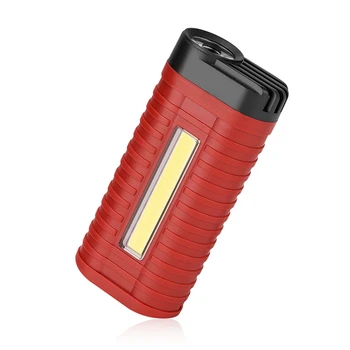 

XANES Portable Mini LED COB Inspection Pocket Handy Work Light Battery Powered Camping Hiking Flashlight Torch Lamp Durable