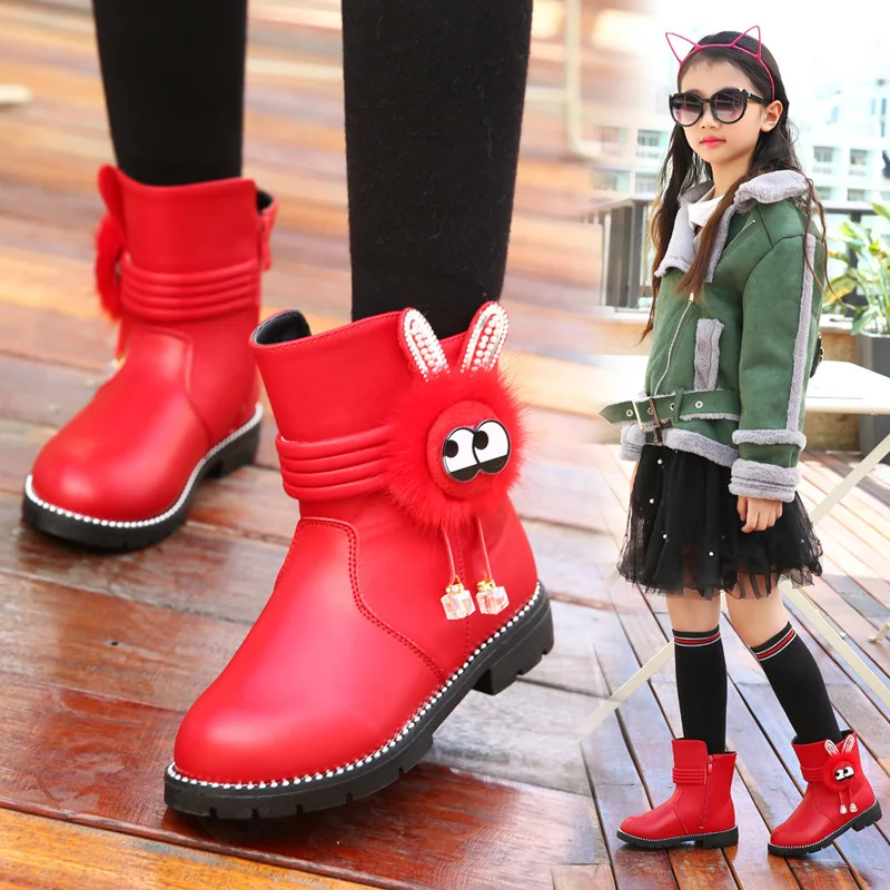 

Boys and Girls Australia Style Ugs Kids mini Bailey Camouflage Bow Snow Boots Children Winter Leather Boots Brand Ivg EU21-34