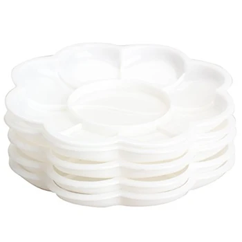 

HOT-5Pcs Plastic Nail Art Paint Color Mixing Palette Plate Disk Essential Tool