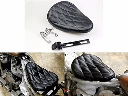 

Black Diamond Solo Driver Stitch Seat w/ 2" for Spring Harley Bobber Chopper Custom