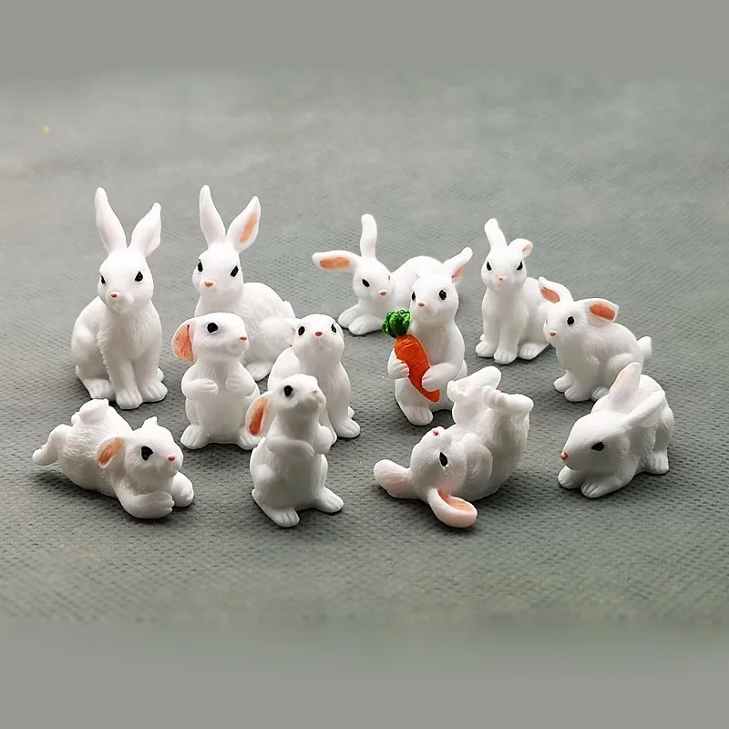 Ornament Crafts,Miniature Figurines,Resin Ornaments for Rabbit Easter 1 Pcs
