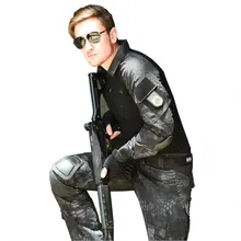 Военные фанаты змея питона шаблон камуфляж печати наборы футболки брюки Россия Армия Мужчины боевой тактический зеленый камуфляж уличные костюмы