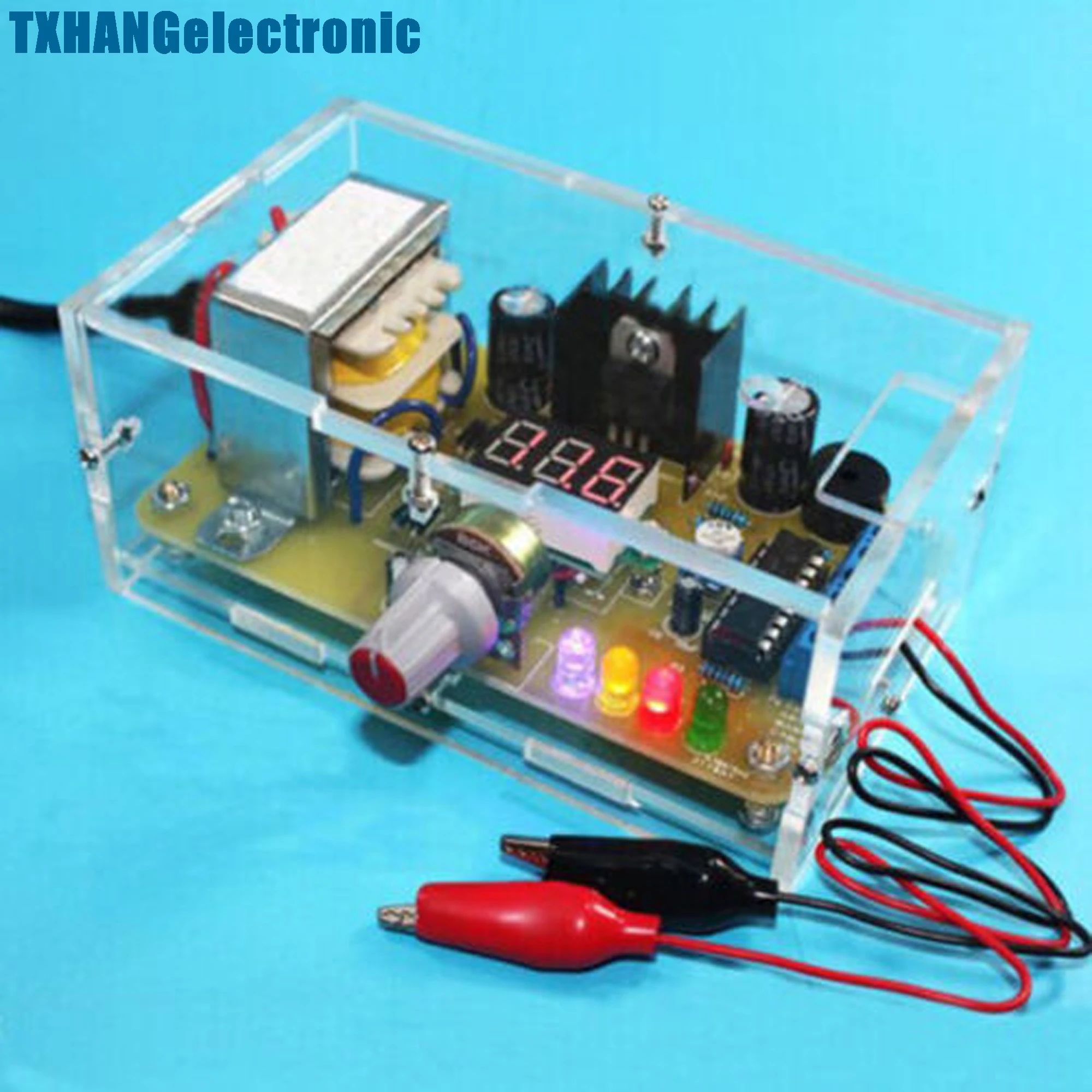 LM317 1.25V 12V Adjustable Regulated Voltage Power Supply DIY Kit US