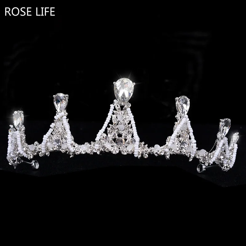 Rosa Vita Barocco Corona Della Sposa Della Principessa Corona Accessori Da Sposa Corona Di Capelli Accessori Fatti A Mano Gioielli Di Moda