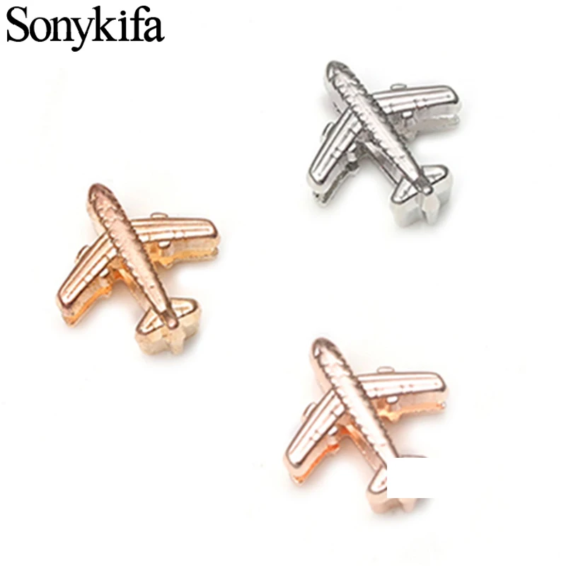 Sonykifa 10 мм Хрустальные амулеты Aircraf металлические брендовые бусы с плоским