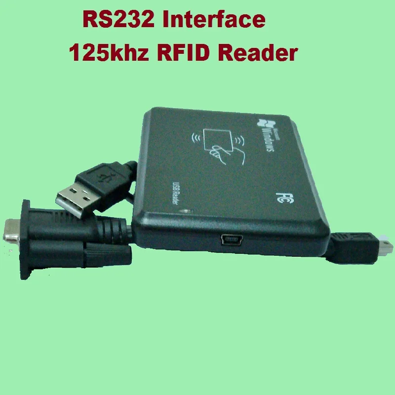 RS232 Inerface 125khz RFID ID Card Desktop Reader Compatible Security Proximity Sensor Smart EM100 Fast Response Free Shipping