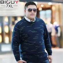 GROßE KERL 150 KG Plus Größe Herren Pullover Pullover 2016 Herbst Lose Casual Männer Pullover Pull Homme Hiver 5XL 6XL 7XL 1376 pz3