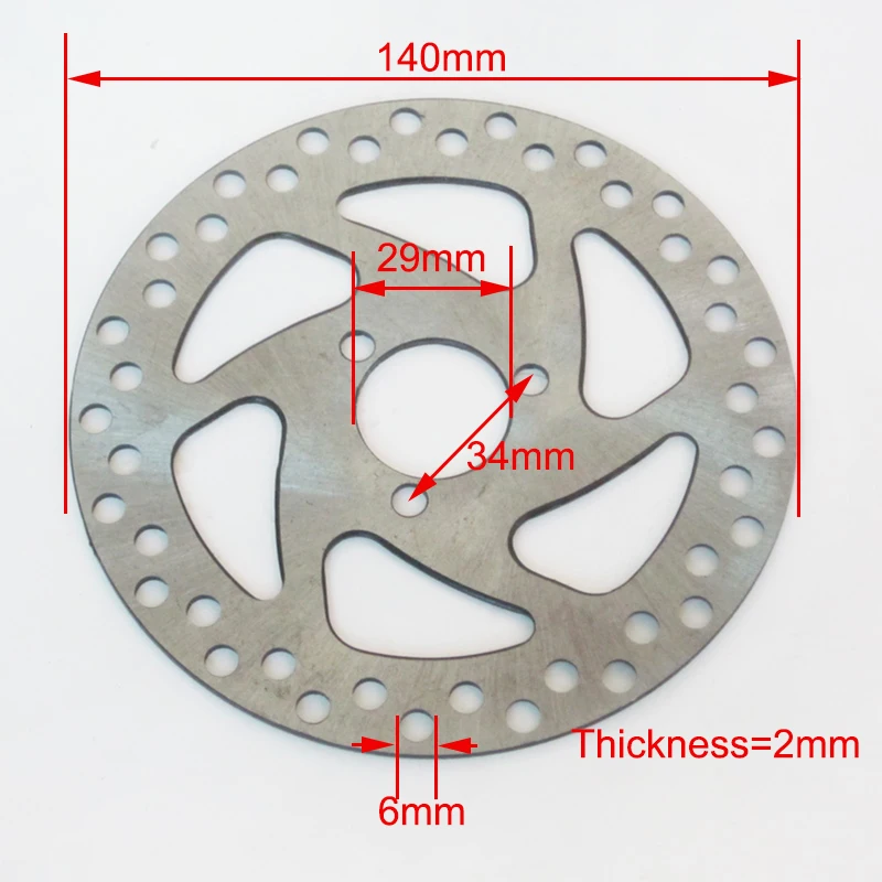 

Disc Brake Plate 140mm 29mm with 3 Mounting Hole for Electric Scooter e-Bike