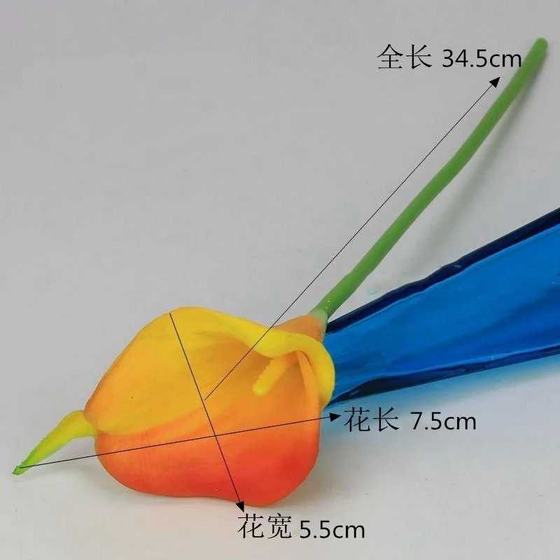 Оптовая продажа 13 Цветов доступны цветы каллы лилии PU DIY свадебный букет Домашняя вечеринка, праздник украшения искусственные 34 см