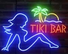 Tiki Bar Girl Custom Beer Bar Glass Neon Light Sign
