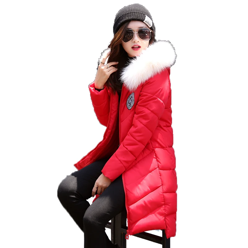New women s winter jacket cultivate one s morality long Polyester Wadding cotton padded jacket heavy