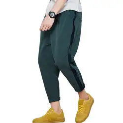 2018 г. Лидер продаж уличная мода Jogger Штаны Для мужчин пят шаровары в полоску Повседневное пот Штаны Для мужчин