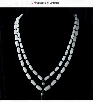 

Hetian yu genuine Russia yu green 108 buddhist prayer beads necklace bracelet/