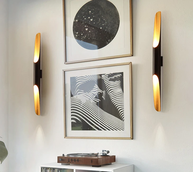 Скандинавский промышленный Ретро настенный светильник алюминиевая кольцевая трубка светодиодный настенный светильник для гостиной столовой спальни домашнее декоративное освещение