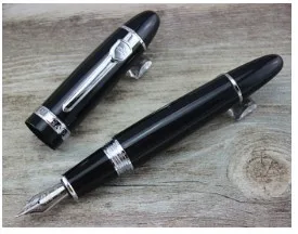 Jinhao 159 черный и серебристый М перо авторучка Толстая - Цвет: 159