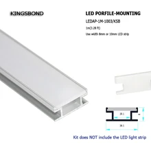 20 шт. 1 м плоский алюминиевый водонепроницаемый светодиодный профиль для пола светодиодный алюминиевый Слот для счетчика светодиодный светильник