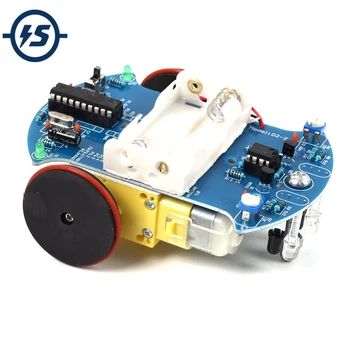 

D2-2 DIY Kit Intelligent Tracking Line Smart Car Suite Kit AT89C2051 51 MCU Electronic Production Smart Patrol Automobile Parts