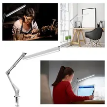 Высокое качество длинный рукав складной клип-на светодиодный стол настольная лампа для чтения книг с usb зарядным портом
