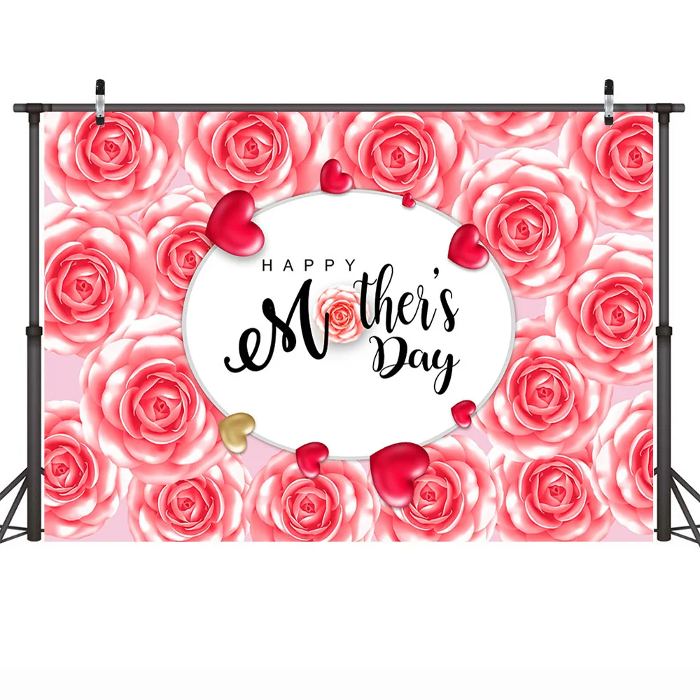 

Mehofoto Happy Mother's Day Party Backdrops Photography Flowers Background Photographic for Mother Props for Photo Shoot