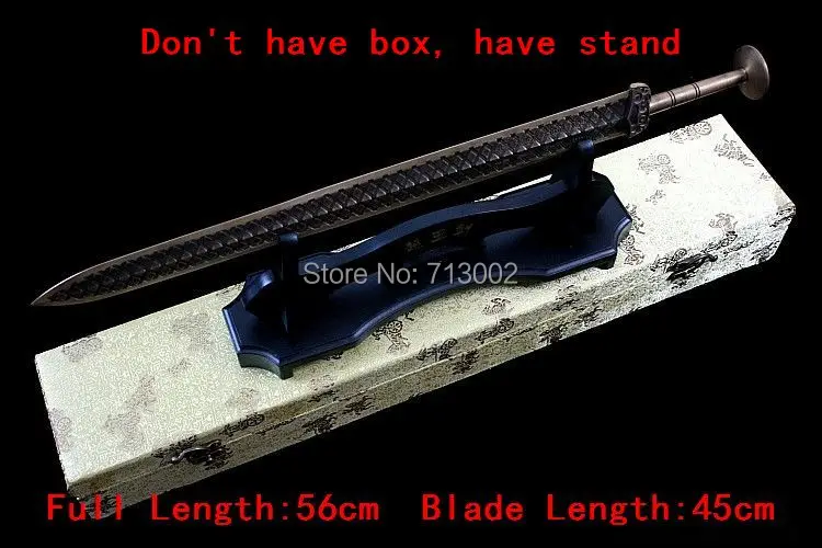 

Handmade Chinese kingliness Bronze Sword Blade ancient style Sword With Stand