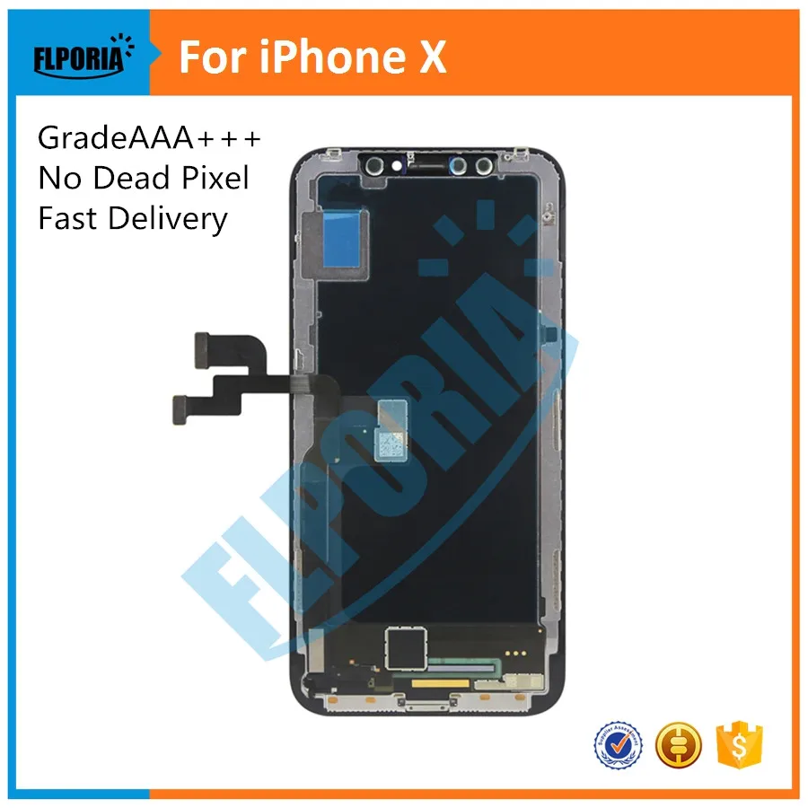 

5PCS With Tools Grade AAA+++ For iPhone X LCD Display Touch Screen Digitizer Assembly For iPhone X Touch Screen Digitizer