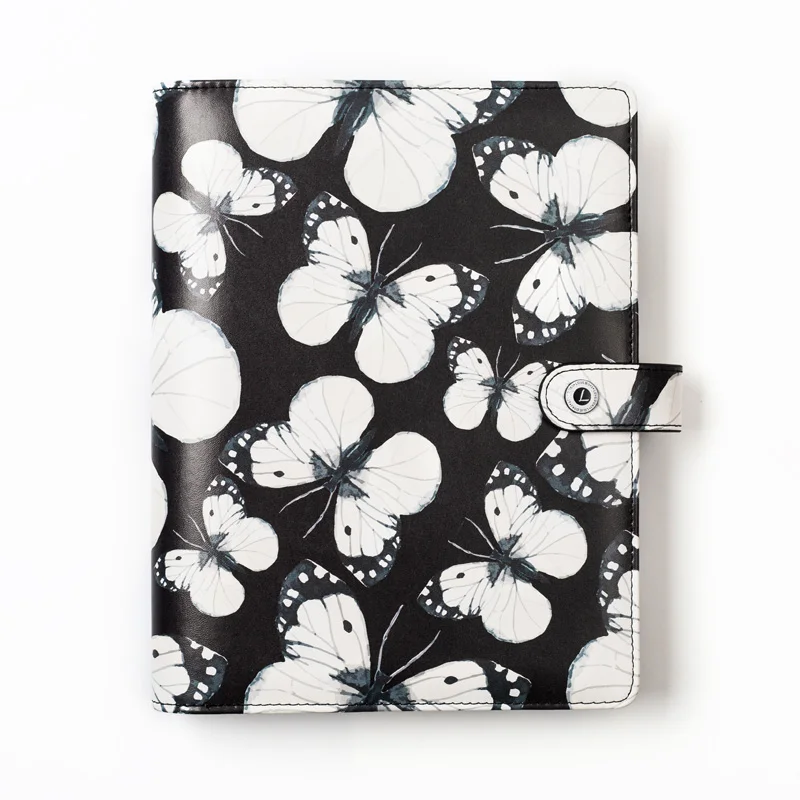 

dokibook Lovedoki Free shipping 2019 A5 A6 notebook planner black butterfly kawaii diary School stationery organizer Vintage New