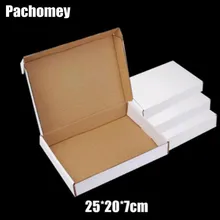 Best Offers Newly 25*20*7cm Cardboard Paper Package 10pcs/lot Gift White Paper Boxes Business Delivery Mailing Box PP780