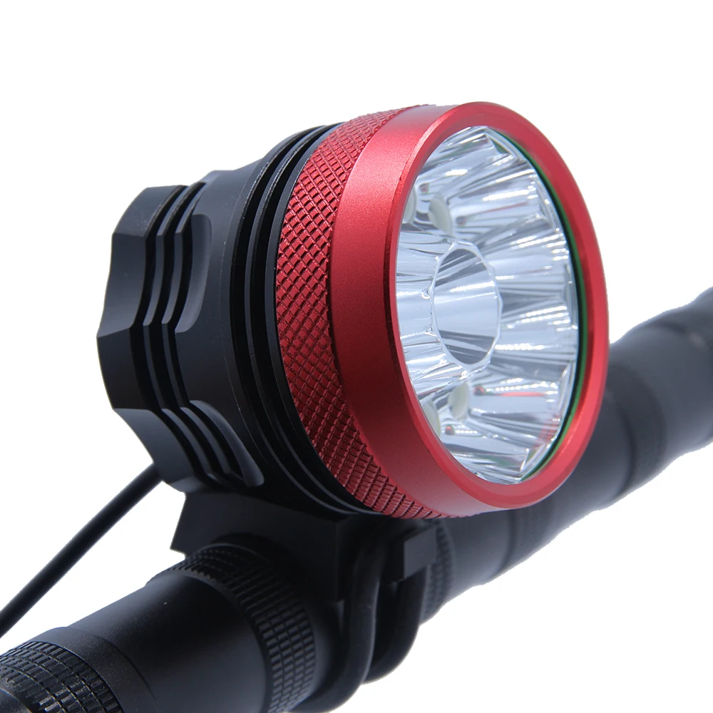 Clearance 12000LM 12 x XML T6 LED Bicycle Cycling Head Light + 18650 Battery Pack +Charger Waterproof Bike Light Headlamp Light 4