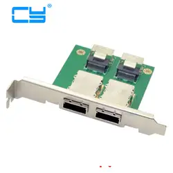 Двойной Порты Mini SAS SFF-8088 к SAS 36Pin SFF-8087 PCBA Женский адаптер с кронштейн pci