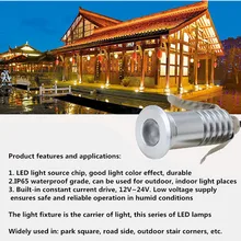 

Terraza Terrasse Terrace Lighting Terrazas Exterior Mini Spotlight Underground RGB Led Deck Step Light 3W 12V 24V Garden Light