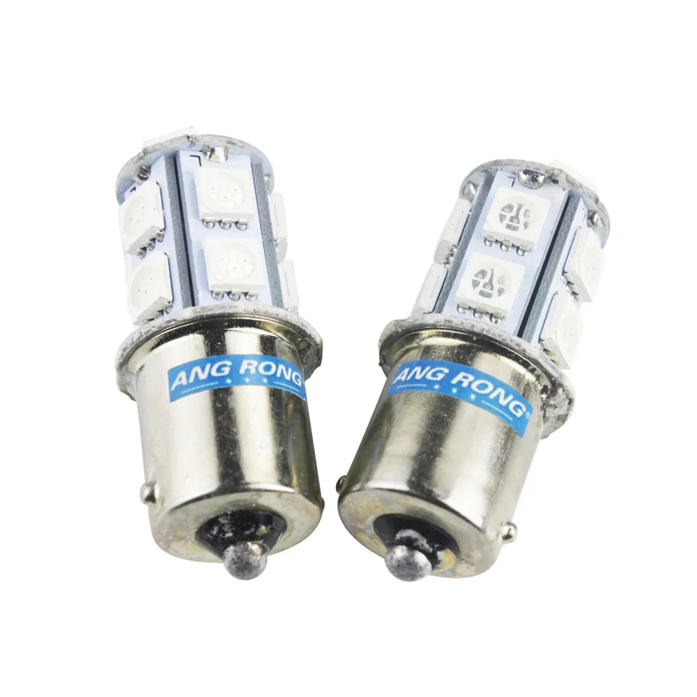 ANGRONG 2 шт. 1156 BA15s R10W 13 SMD светодиодный фонарь бокового свечения сигнала поворота Стоп лампочка для фонарей стоп-сигналов красный