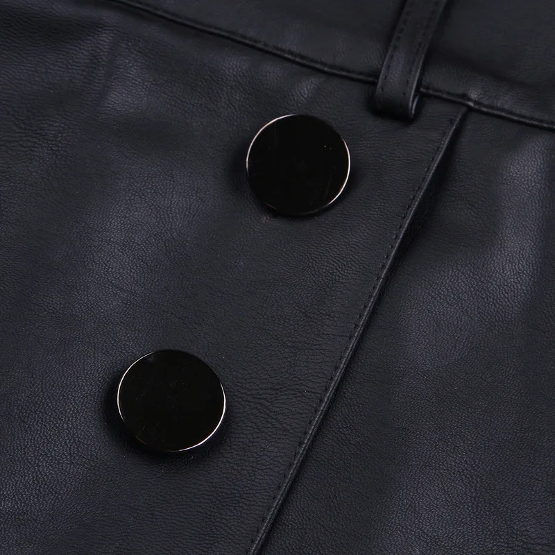 2017 весенняя и осенняя Новая модная женская юбка из искусственной кожи Женская с