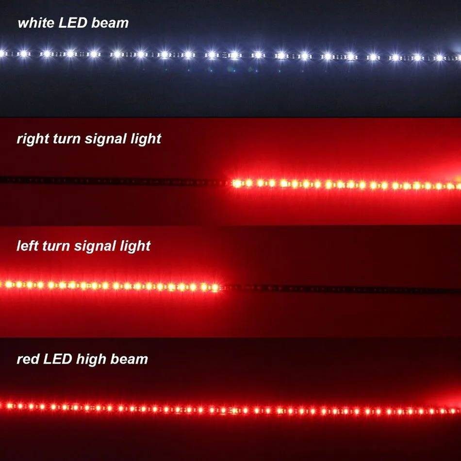 Звукосниматель для автомобиля Стайлинг поворотник светодиодный фонарь для багажника Белый светодиодный DRL дневные ходовые огни красный стоп-сигнал для Colorado