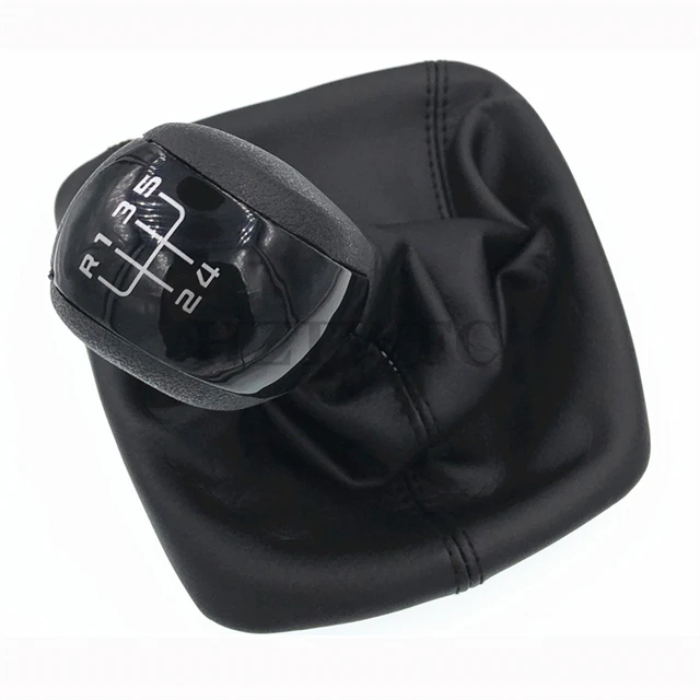 

5 Speed Manual Gear Shift Knob Lever Pen Black Gaiter Boot Cover Case HZTWFC-14.1 For Skoda Octavia 2 A5 2004-2010