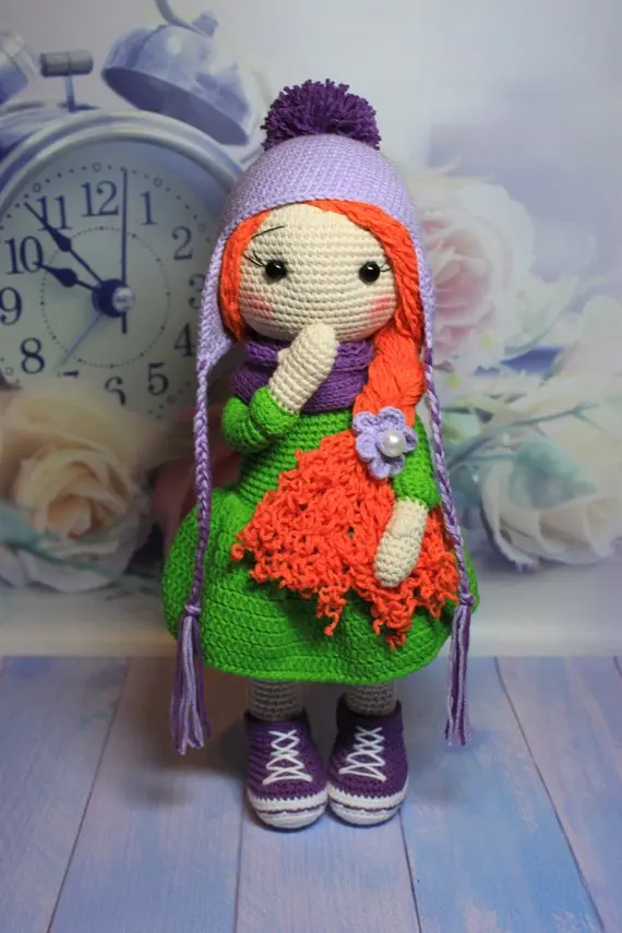 Вязаные игрушки amigurumi lovely girl Номер модели b01414