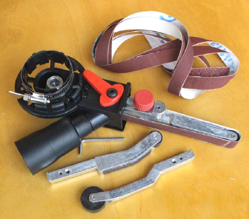

New DIY Sander Machine Sanding Belt Adapter Head Converter Bandfile Belt Sander for M10 Electric Angle Grinder