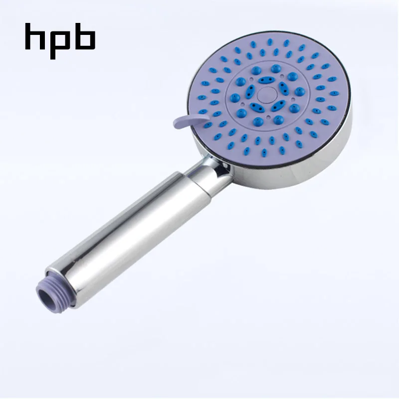 

HPB Round Shape 5 Function Powerful High Pressure handheld shower sprayer water saving shower head Chrome Finish IN0001