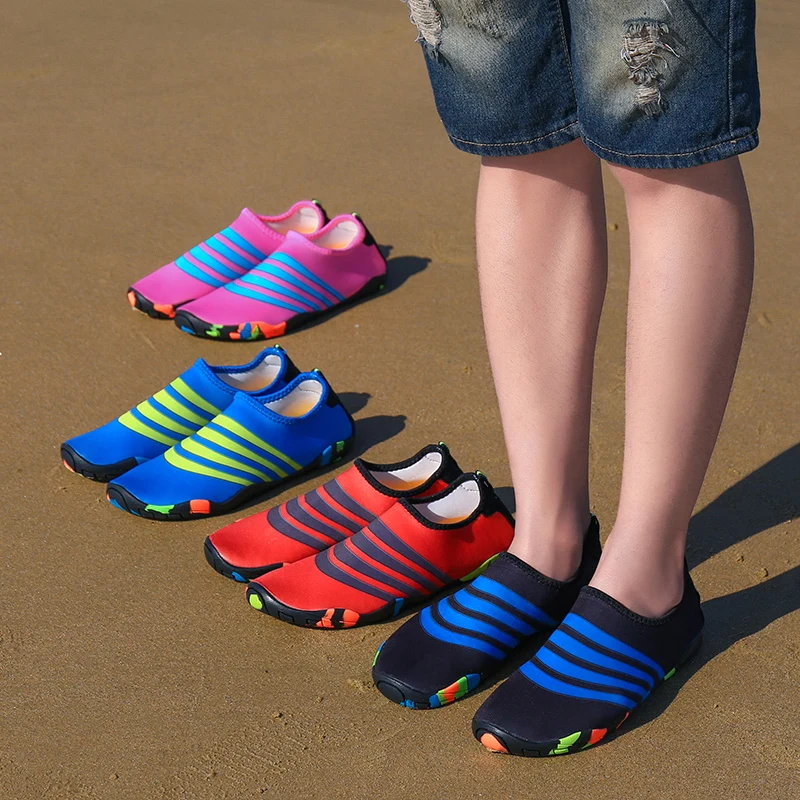 Новая летняя мужская обувь для родителей и детей, обувь для плавания, удобная дышащая женская пляжная водонепроницаемая обувь, Нескользящие кроссовки, размеры 28-46