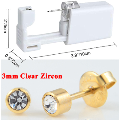 Disposable Self Ear Piercing Gun Sterile Cartilage Tragus Helix Piercing Unit NO PAIN Piercer Tool Machine Kit With Stud